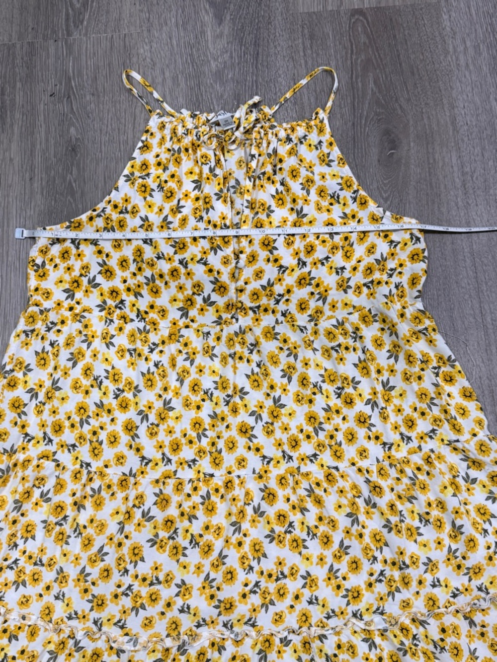 Justify Yellow Floral Tie-Neck Mini Dress - Picture 5 of 11